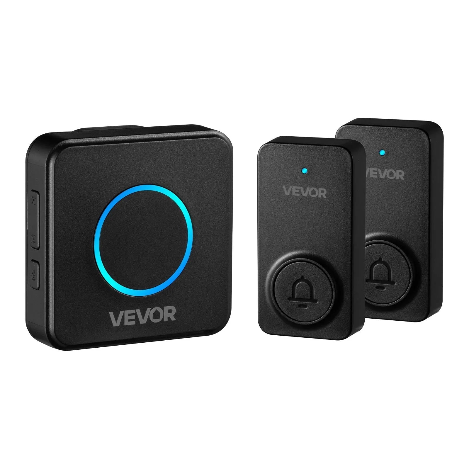 Wireless Doorbell Kit — IP54 Waterproof, 1000ft Range, 48 Ringtones, Black