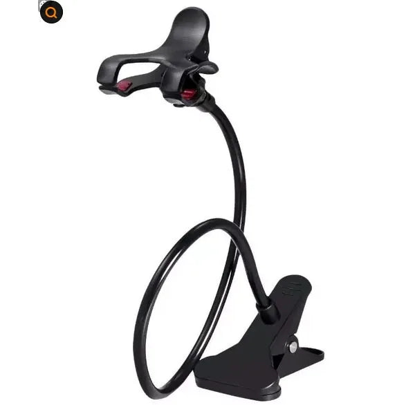 Flexible Gooseneck Phone Stand — Lazy Holder Clip for Bed, Desk & Table