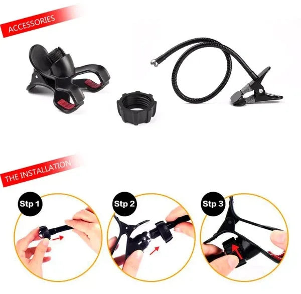 Flexible Gooseneck Phone Stand — Lazy Holder Clip for Bed, Desk & Table