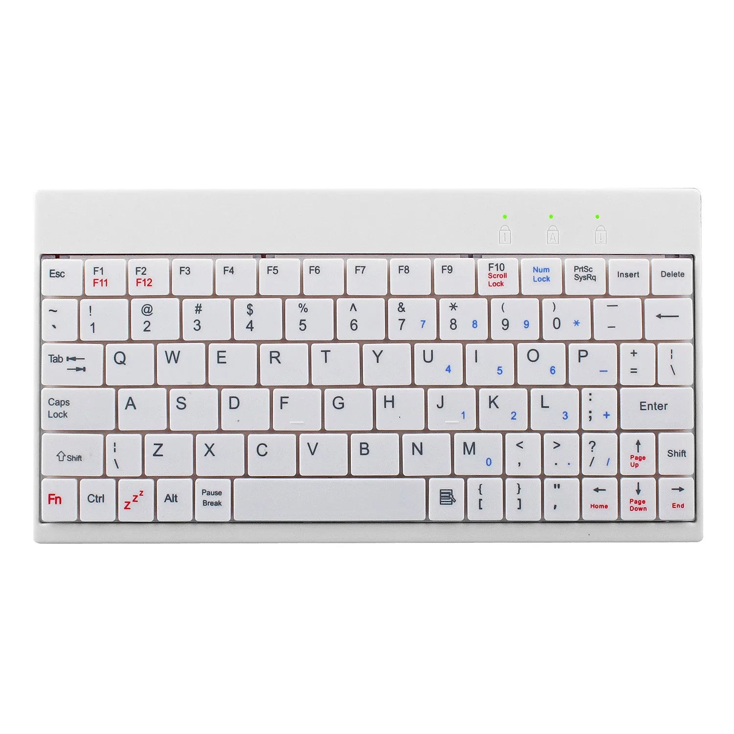 Mini Wired Keyboard with Tablet Stand — 80 Keys, Portable, USB, Carry Bag Included