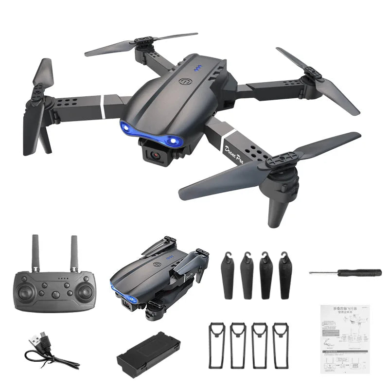 E99 Pro Dual Camera Drone — WiFi FPV, Foldable RC Quadcopter for Beginners