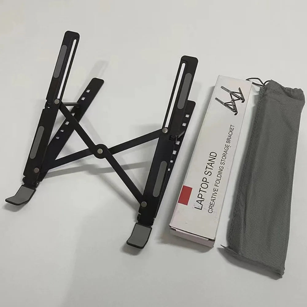 Portable Adjustable Laptop Stand — Foldable Desk Riser for Notebook & Tablet